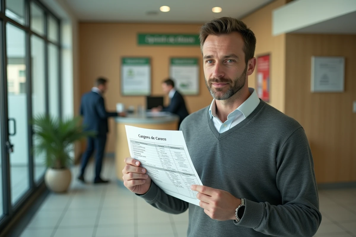 Agent de la fonction publique catégorie C présentant une grille salariale dans une mairie