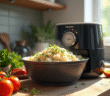 Cuisine moderne avec cuiseur à air Moulinex et riz vapeur