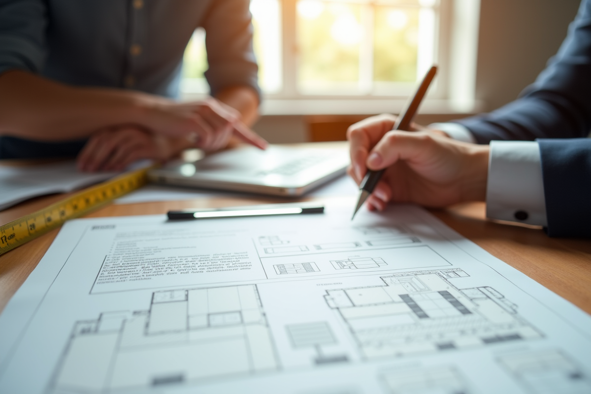 Groupe de personnes discutant autour d un contrat immobilier