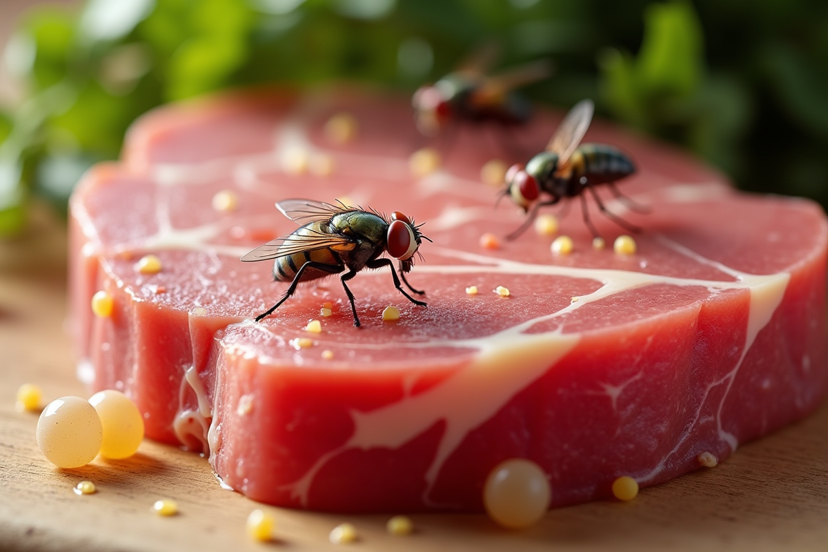 mouches viande